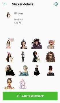 Girly m stickers for WhatsApp - WAStickerApps screenshot 2