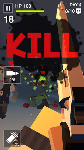 Cube Killer Zombie - FPS Survival screenshot 2
