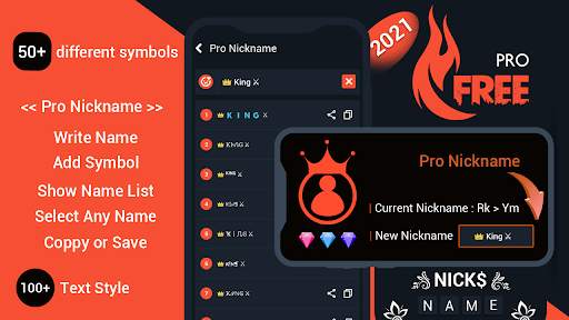 Nickname Generator : Fire Free Name Style Creator screenshot 1