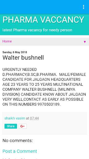 Pharma Vacancy screenshot 2