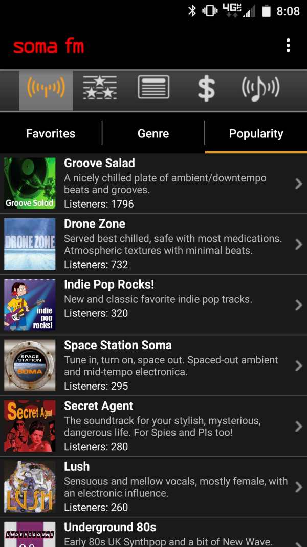 SomaFM Radio Player screenshot 1