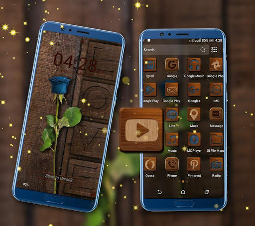 Wooden Launcher Theme screenshot 3