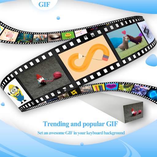Blue Glitter Butterfly Keyboard Theme screenshot 6
