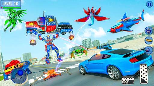 Police Shark Robot Car Game screenshot 11