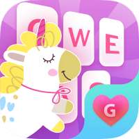 Fluffy Unicorn Keyboard Theme for Girls logo