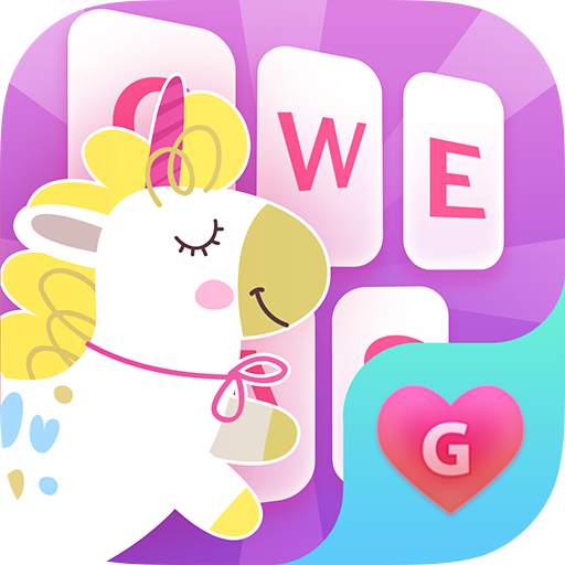 Fluffy Unicorn Keyboard Theme for Girls 1.0