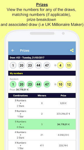 Euromillions - euResults screenshot 2