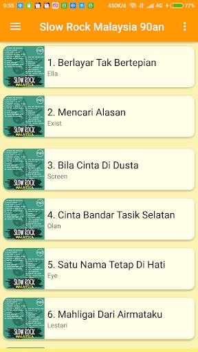Lagu Malaysia 90an Lengkap Offline screenshot 3