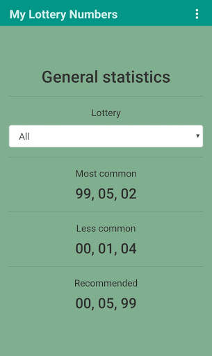 My Lottery Numbers screenshot 1