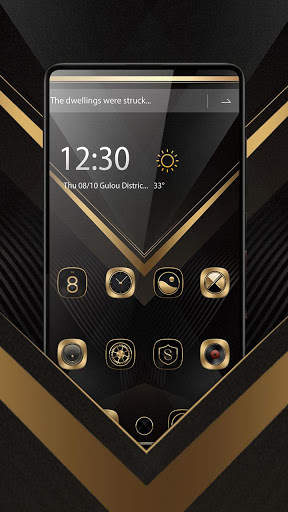Gold X black launcher screenshot 2