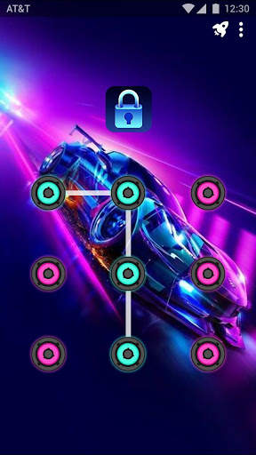 Neon Car - App Lock Master Theme screenshot 1