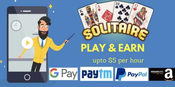 Play Solitaire and Earn $5 per hour - Real Money स्क्रीनशॉट 1