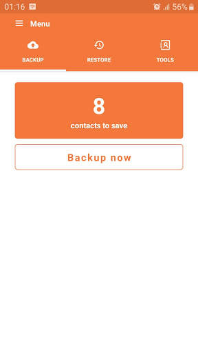 Contacts Backup Restore screenshot 2