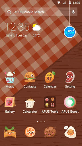 Food-APUS Launcher theme screenshot 1