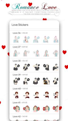 Couple Love Romance Sticker Packs : WAStickerApps screenshot 4