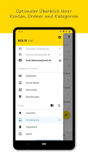 WEB.DE Mail & Cloud screenshot 2