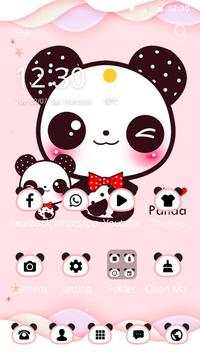 Pink Cute Panda Lovely Theme 4 تصوير الشاشة