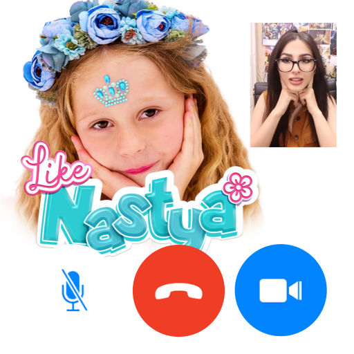 Video call with Like Nastya - fake chat icon