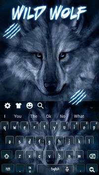 Blue Night Dark Wolf Keyboard Theme screenshot 4