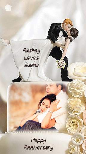 Name Photo On Anniversary Cake screenshot 1