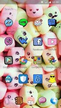 Cute Marshmallow Cartoon Theme for android free screenshot 6