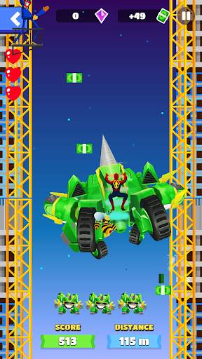 Superhero Jump: Fly Sky Run скриншот 2