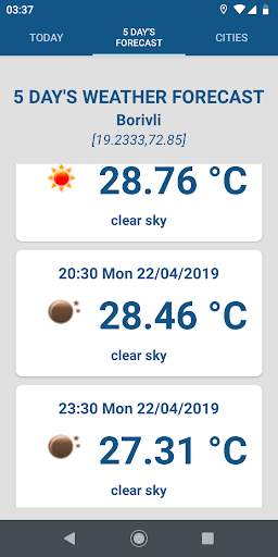 Weather Forecast स्क्रीनशॉट 2