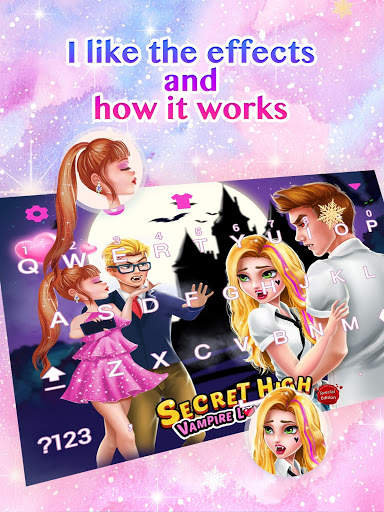 Secret High Vampire Keyboard Theme for Girls screenshot 3