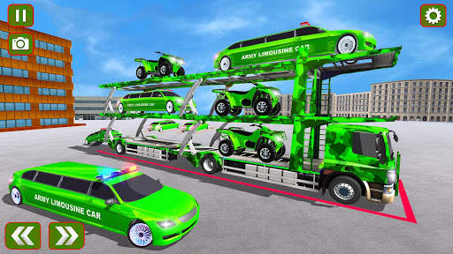 US Limo Army Car Transporter Game: Car Transport screenshot 7