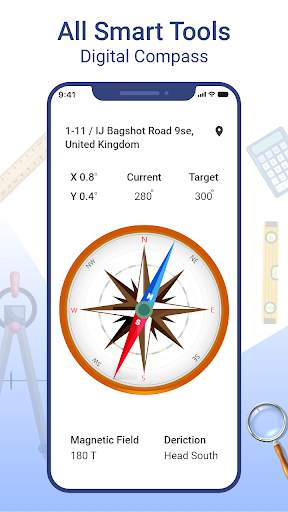 Smart Tools : Compass, GPS, QR screenshot 7