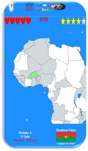 Jeu GEO: localisez les pays du monde sur la carte screenshot 3