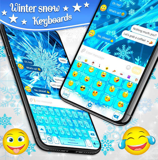 Winter Snow Keyboard ❄️ Snowflake Theme Keyboards 1 تصوير الشاشة