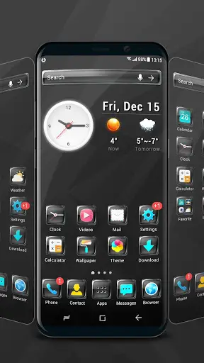 Glass launcher theme &wallpaper screenshot 1