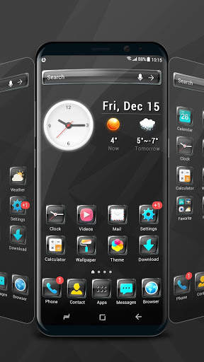 Glass launcher theme &wallpaper screenshot 1