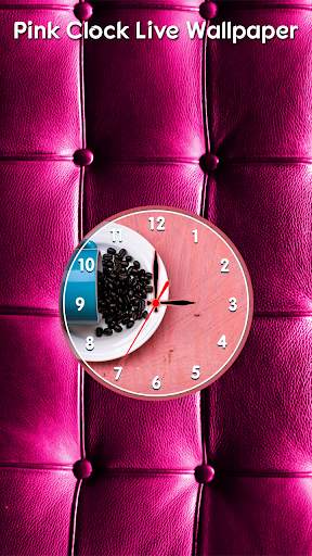Pink Clock Live Wallpaper screenshot 4