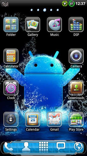 Cool Blue GO Launcher Theme screenshot 1