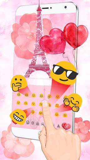 Red Love Eiffel Tower Theme screenshot 2