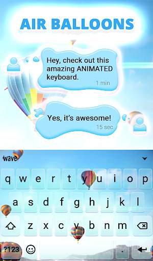 Air Balloons Animated Keyboard   Live Wallpaper स्क्रीनशॉट 3