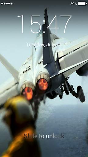 Jet Fighter Lock Screen 4 تصوير الشاشة
