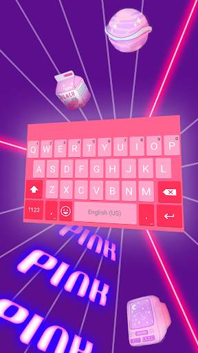 Cute & Pink Keyboard Theme screenshot 1