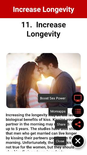 Health Benefits Of KISSING screenshot 4
