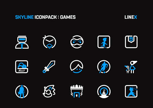 SkyLine Icon Pack : LineX Blue Edition screenshot 3