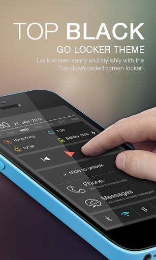 Top Black GO Locker Theme screenshot 4