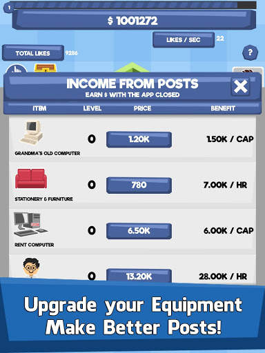 Social Network Tycoon - Idle Clicker & Tap Game screenshot 4