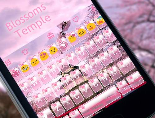 Pink Flower Emoji Keyboard स्क्रीनशॉट 5