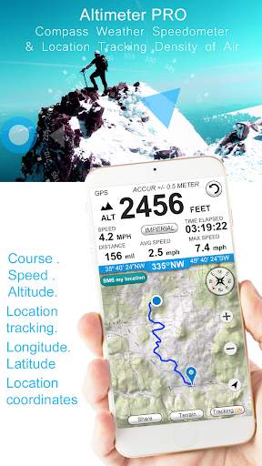 Altimeter GPS (Speedometer & Location Tracking) скриншот 1