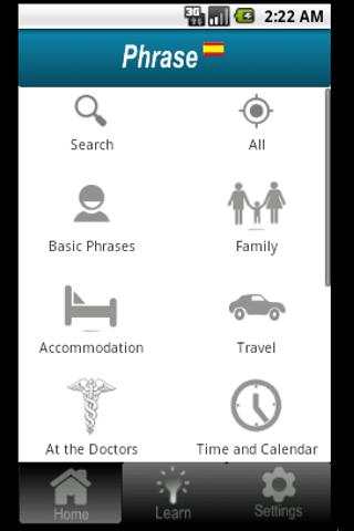 Phrase: Learn Spanish screenshot 1