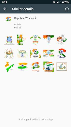 Artista WhatsApp Stickers - Republic Day India screenshot 5
