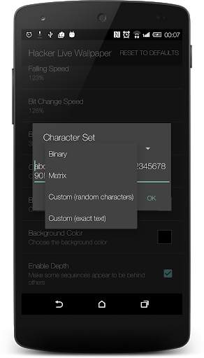 Hacker Matrix Live Wallpaper screenshot 5