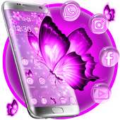 3D Neon Butterfly Kawaii Theme logo